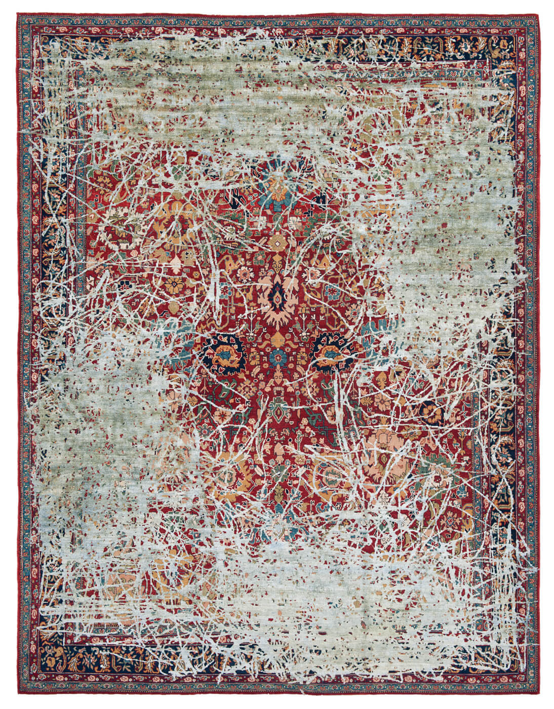 Tapis Bidjar Highgate Enjoy Rouge Gris Soie
