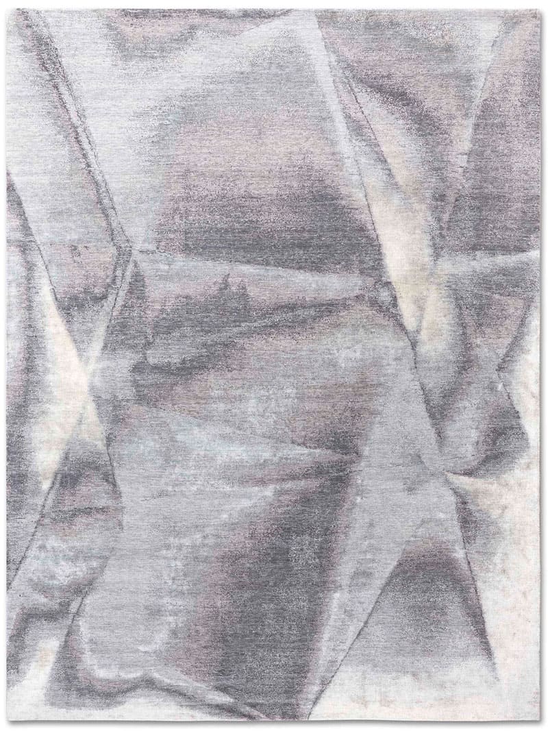 Tapis noué main Argent
