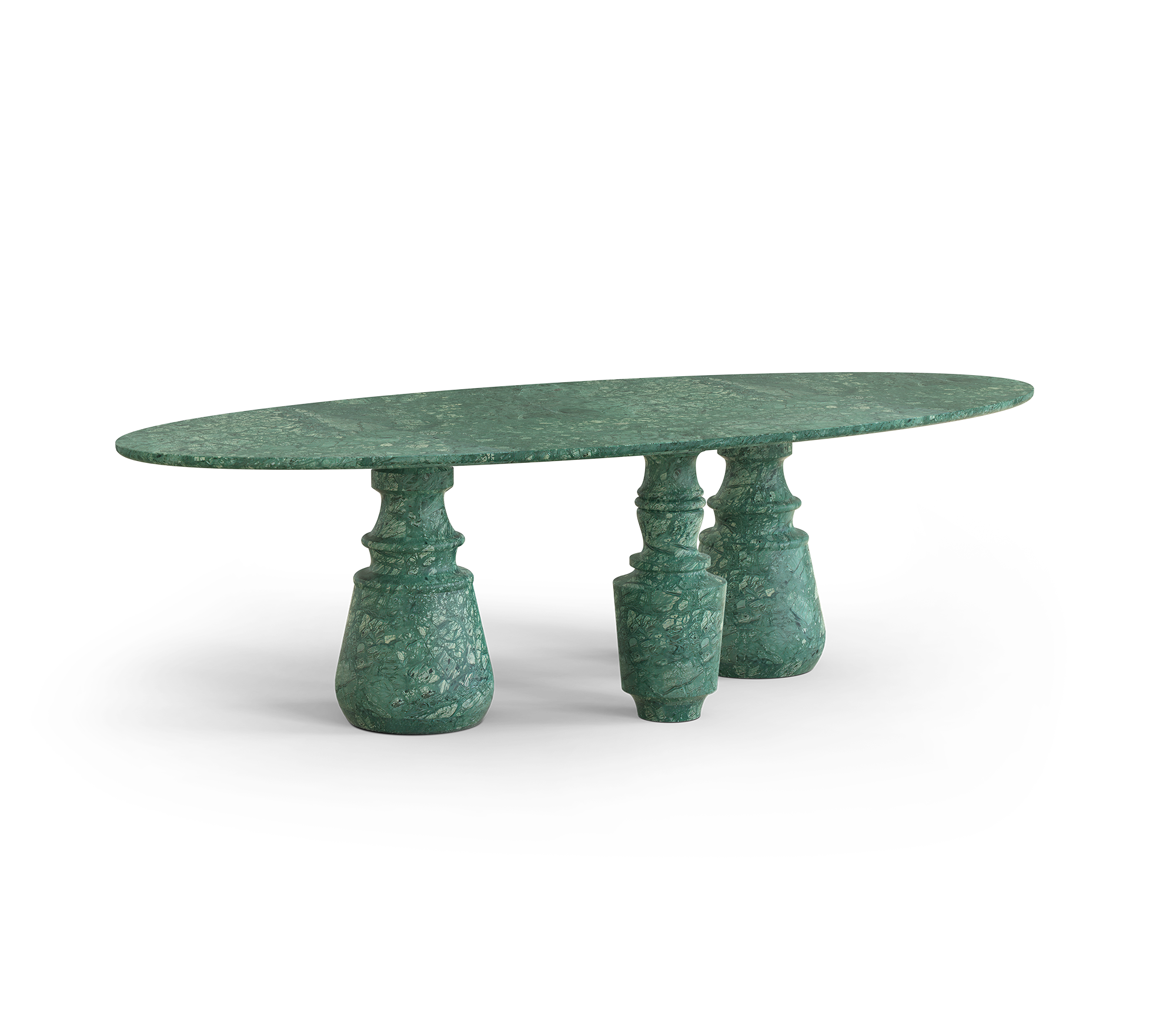Grande Table Ovale Guatemala Obsidienne