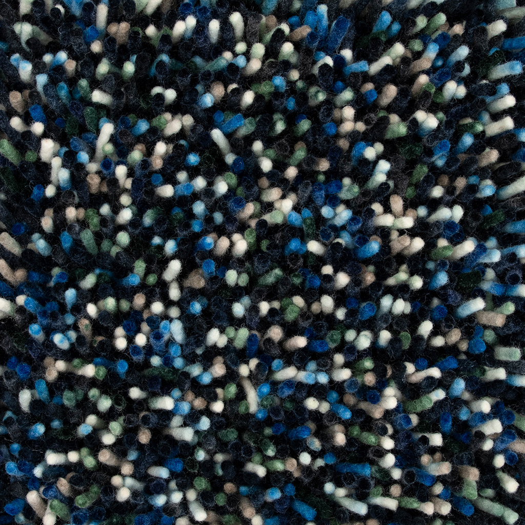 Tapis shaggy feutré Pop-Art Bleu | Taille: 140 x 200 cm