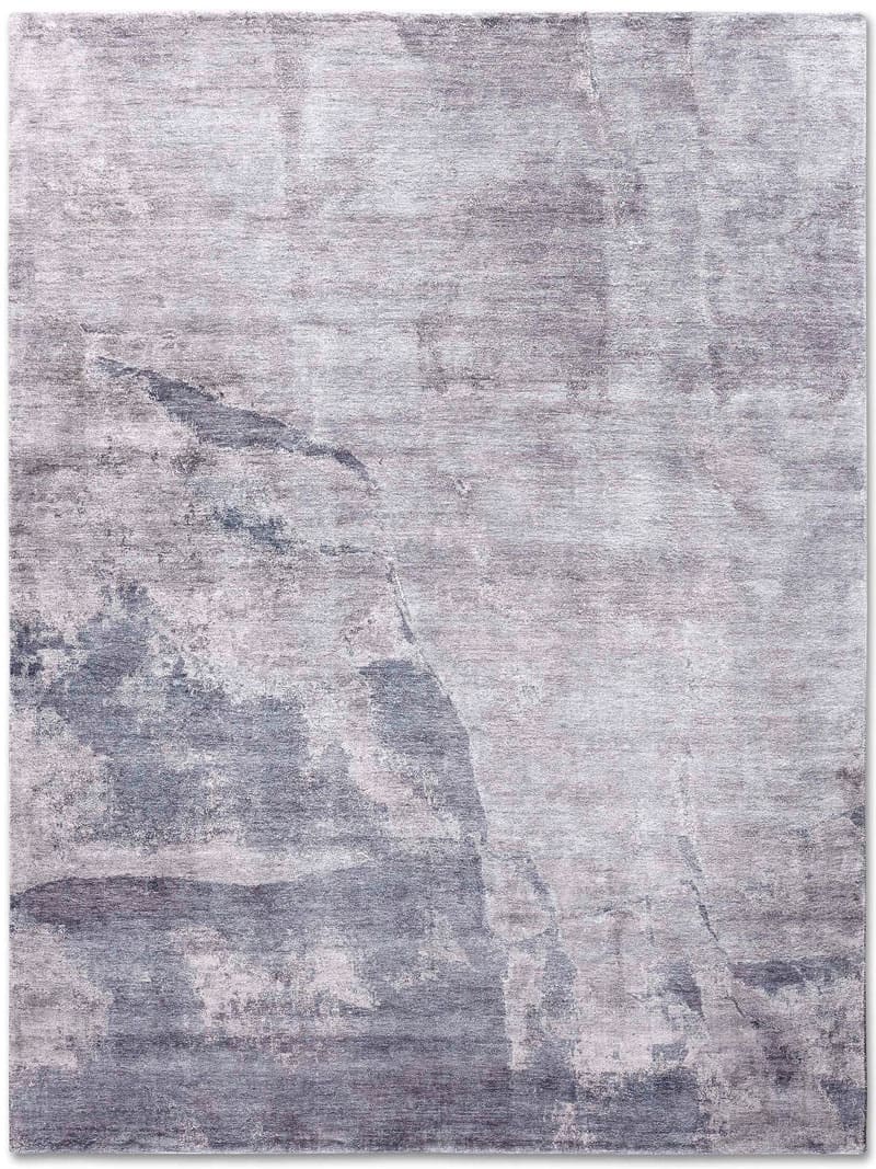 Tapis noué main de luxe Argent