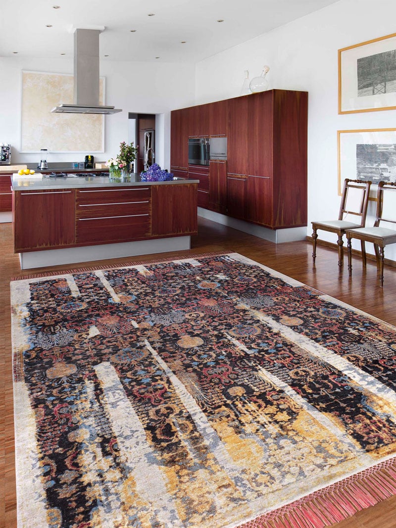 Tapis Bloc No. 04 Original sur Blanc | Taille: 250 x 300 cm