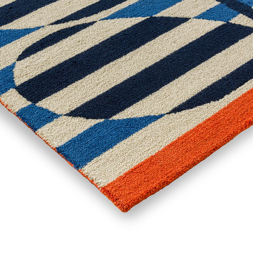 Tapis Tige Rayée Azur Extérieur