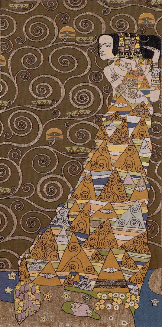 Tapisserie Dame (Droite), de Klimt Brun | Taille: 50 x 100 cm