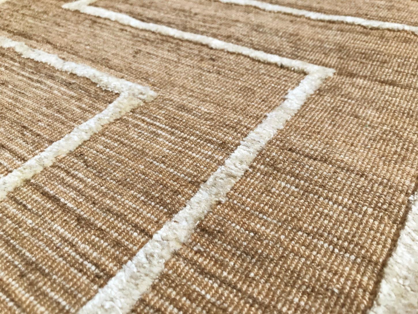 Tapis Flow 2 naturel tissé à plat