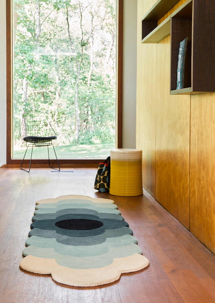 Tapis Optical Flower Sarcelle