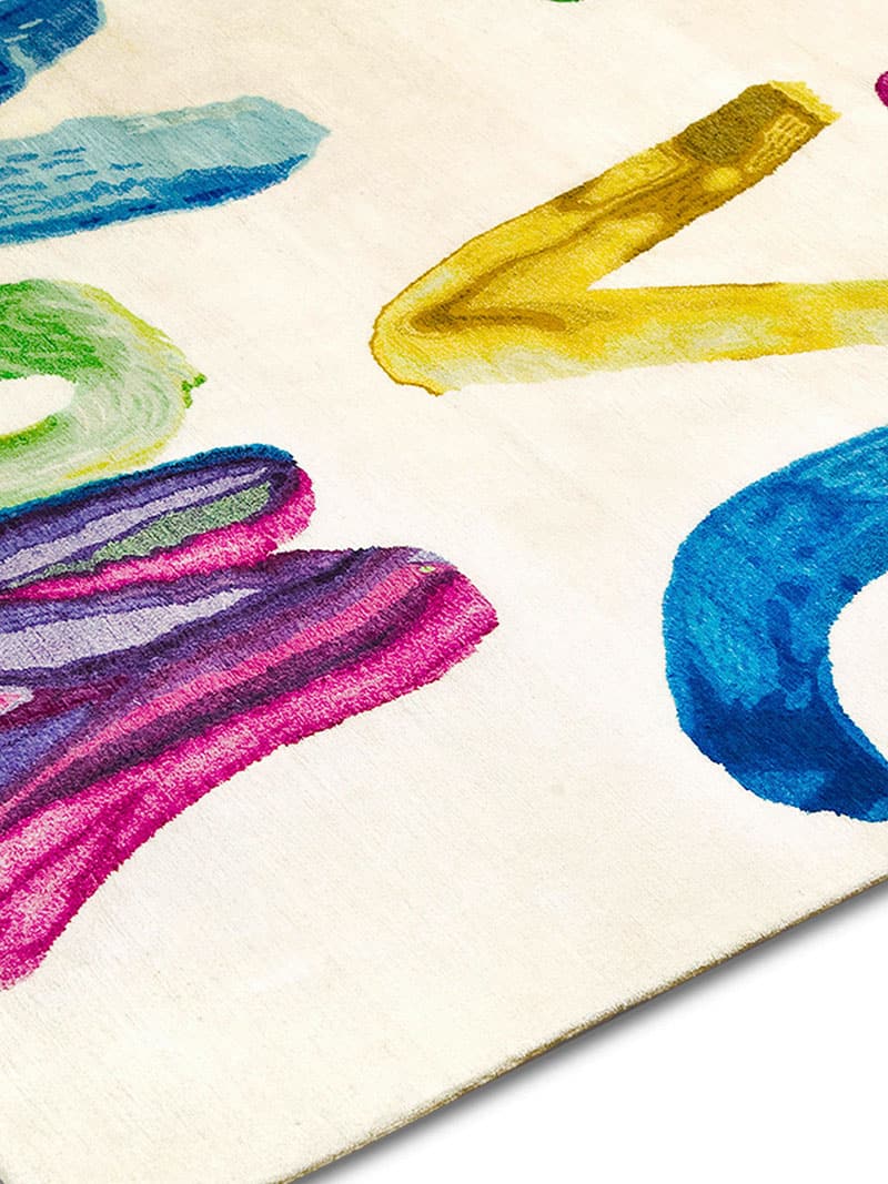 Tapis noué main I Love You Luxe