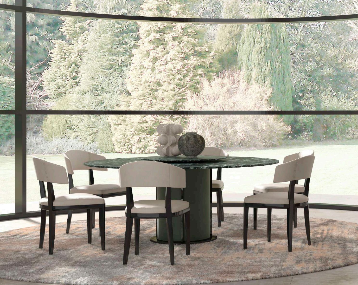 Table Ronde en Marbre 180 cm