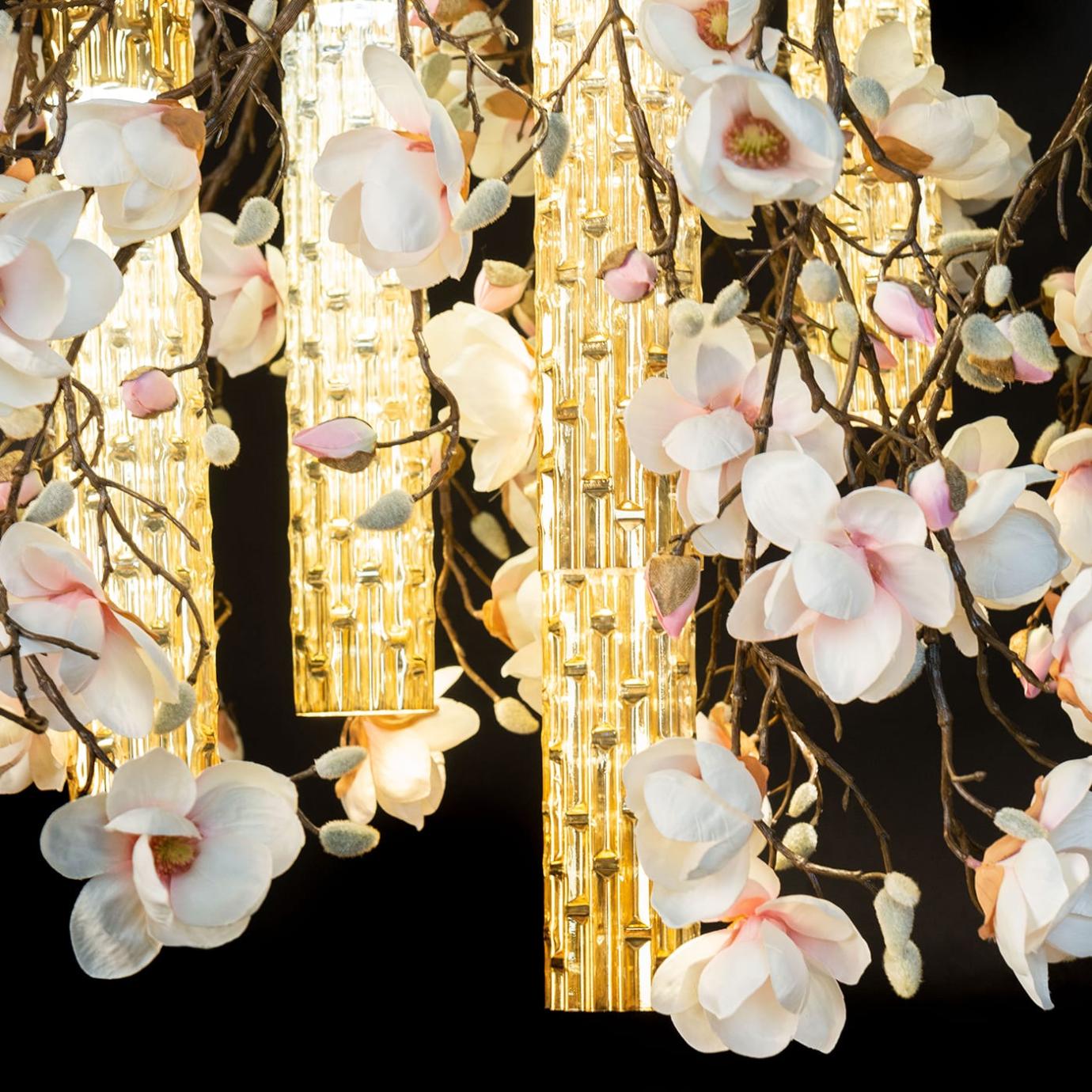 Lustre blanc et or Magnolia