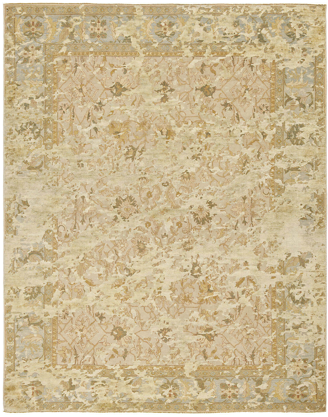 Tapis Ziegler Prince Double Ciel Beige Gris Argent Soie | Taille: 250 x 300 cm