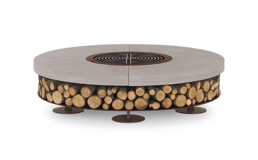 Brasero Ercole En Béton | Finition: De base | Dimensions: Ø 120 cm