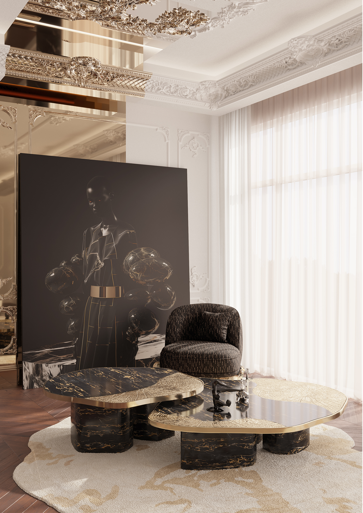 Fauteuil Angora II Noir