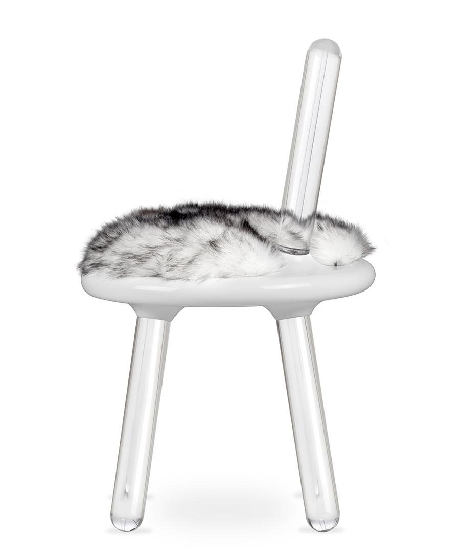 Chaise enfant Illusion Ours Blanc