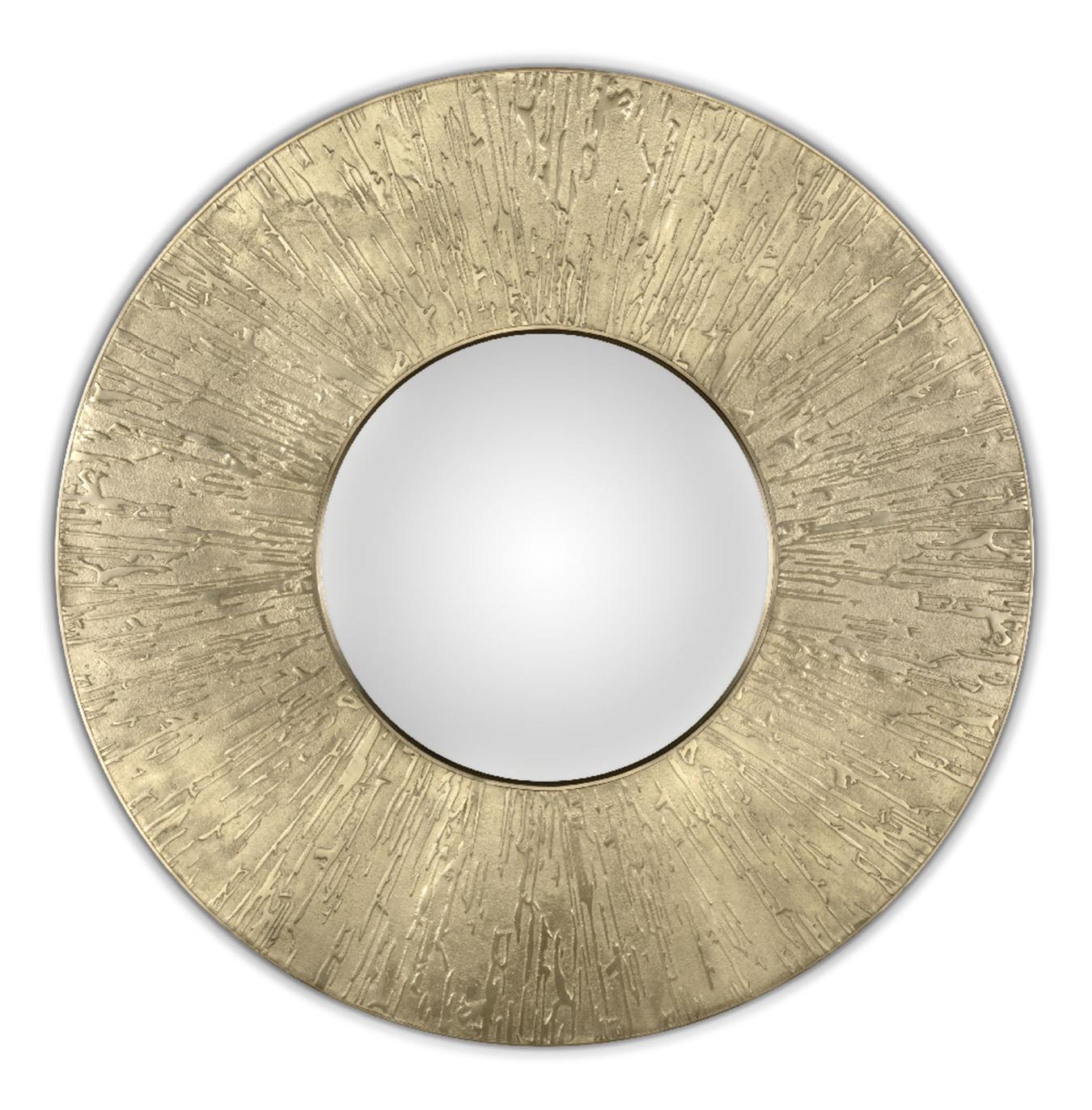 Miroir d'Accent Rond en Laiton