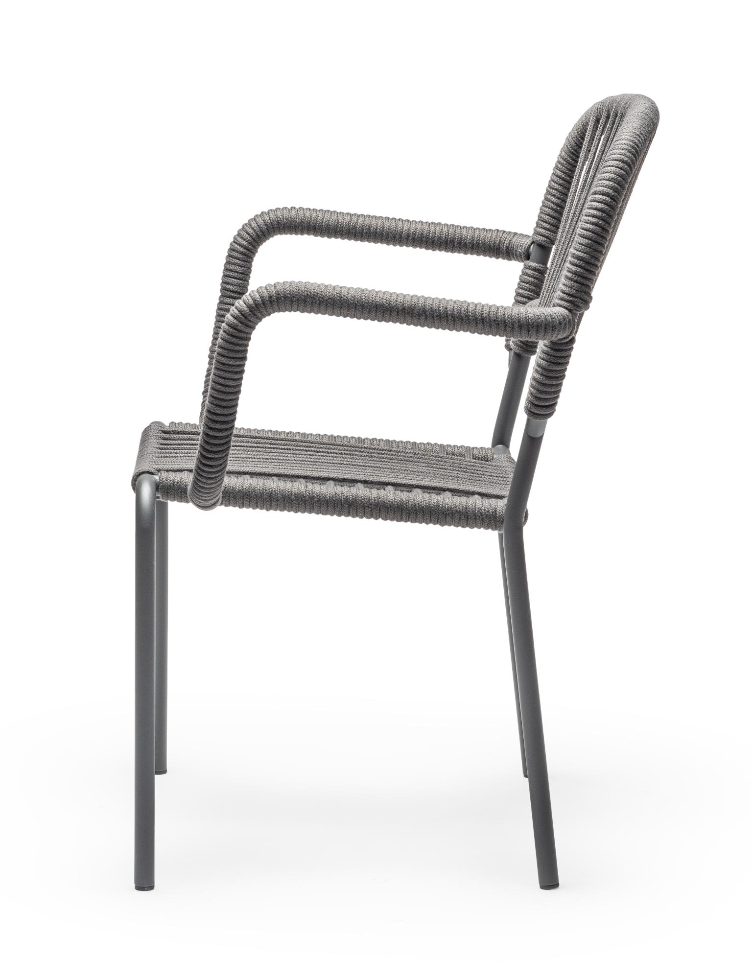Chaise d'Extérieur Moyo Grise (Lot de 3)