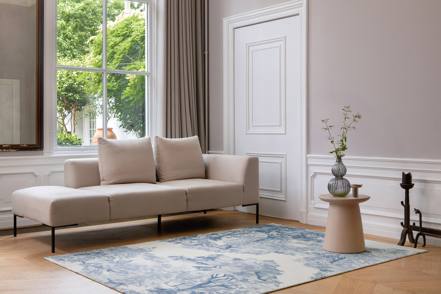 Tapis Landscape Toile Bleu Clair