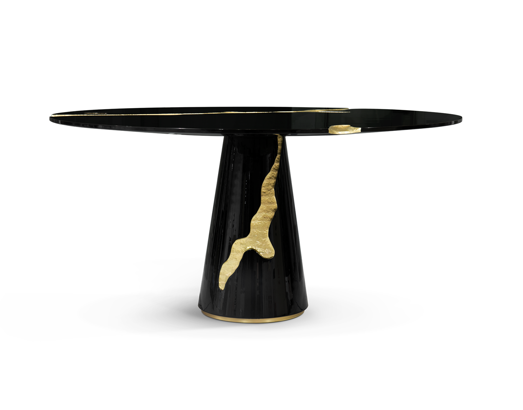 Table à Manger Noire Fissure