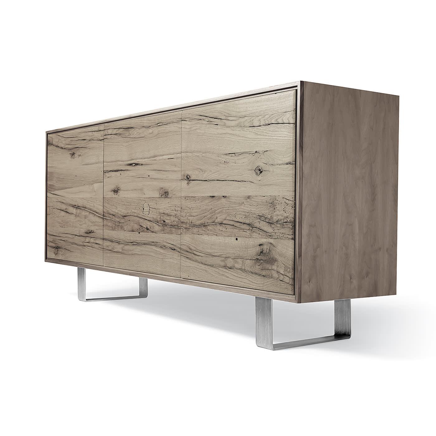 Buffet Materia en Chêne Gris 3 Portes | Configuration: 2-Doors