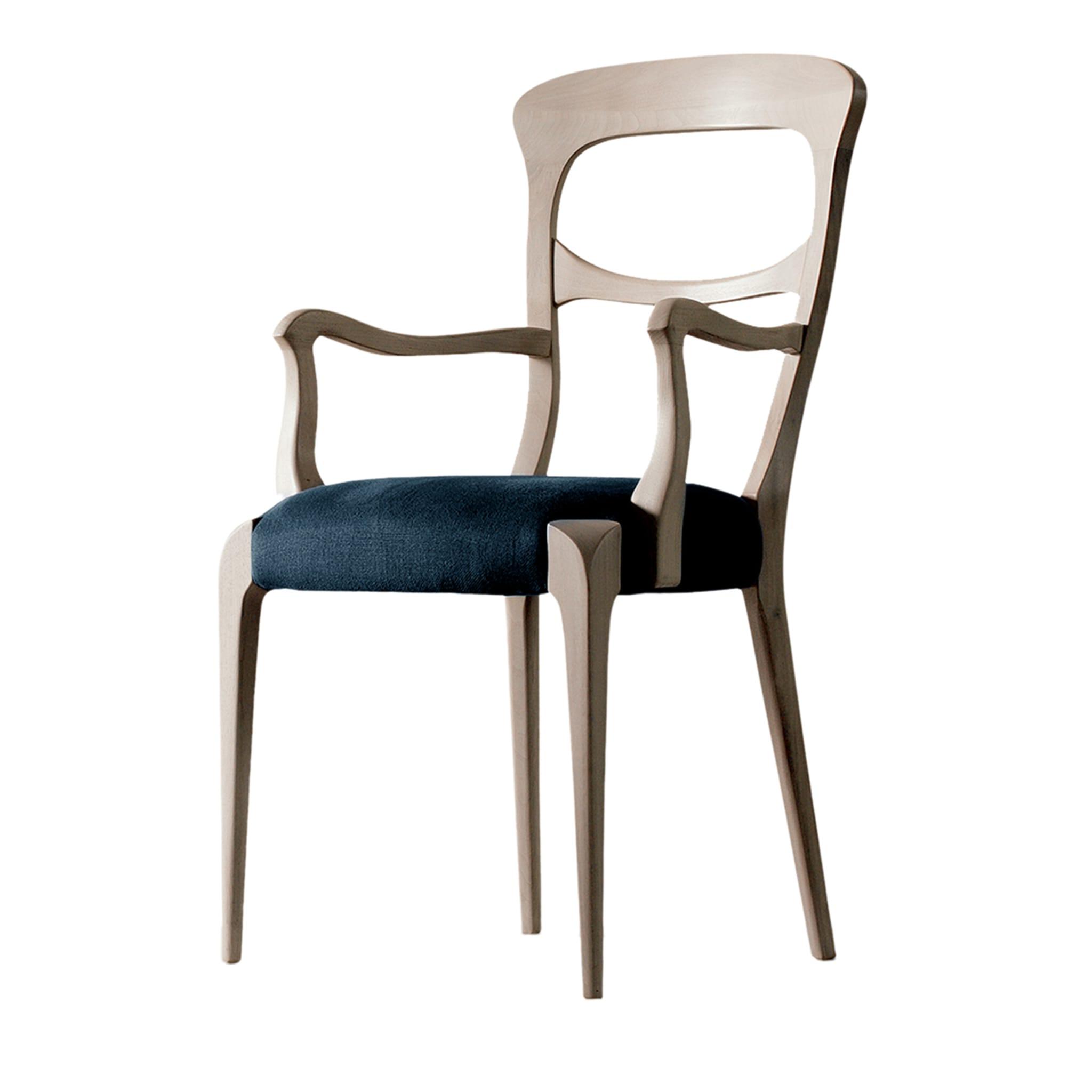 Chaise Capotavola Noix Grise avec Accoudoirs | Couleur: Velvet G075 416