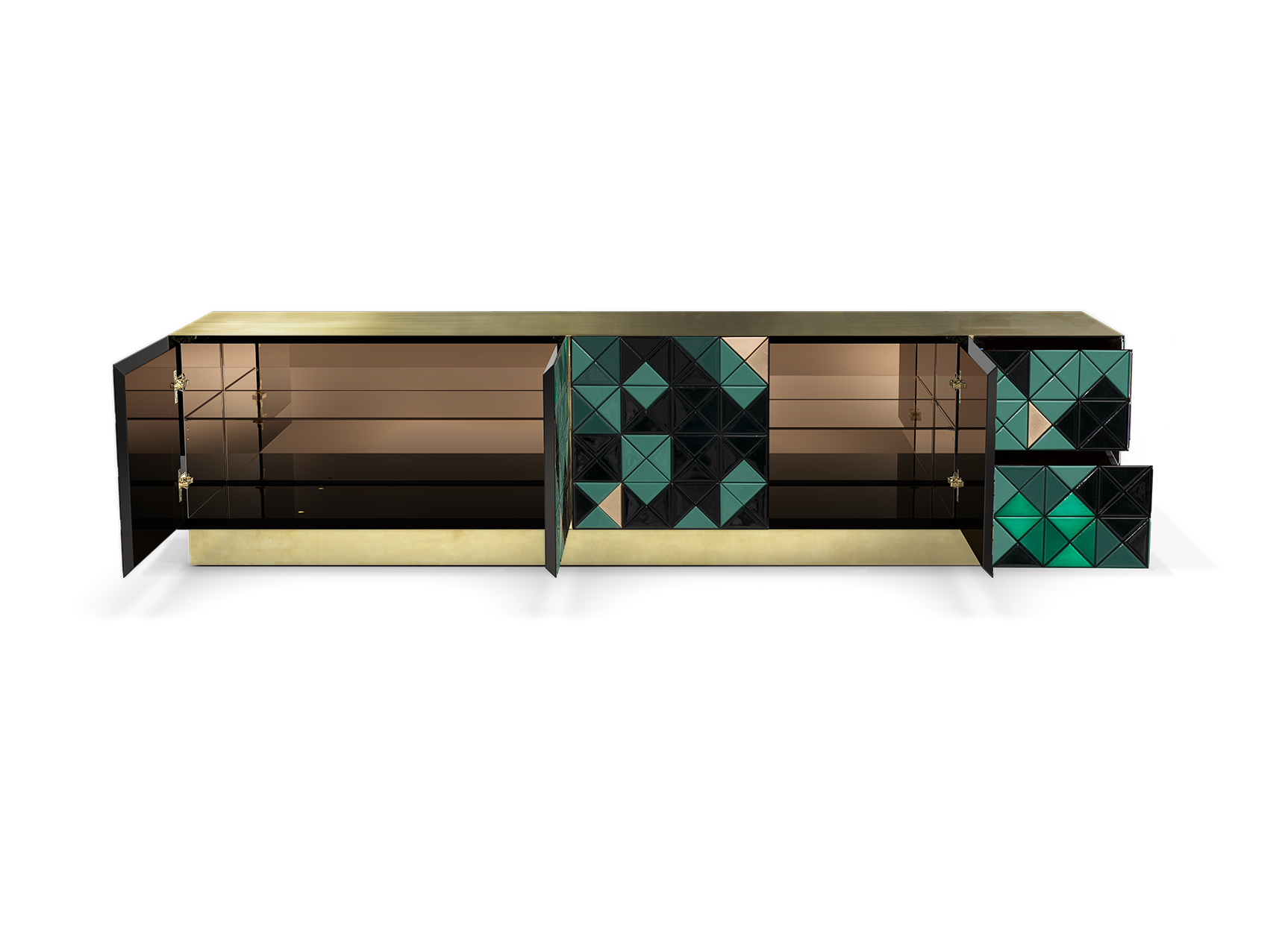 Meuble TV Vert Mosaic