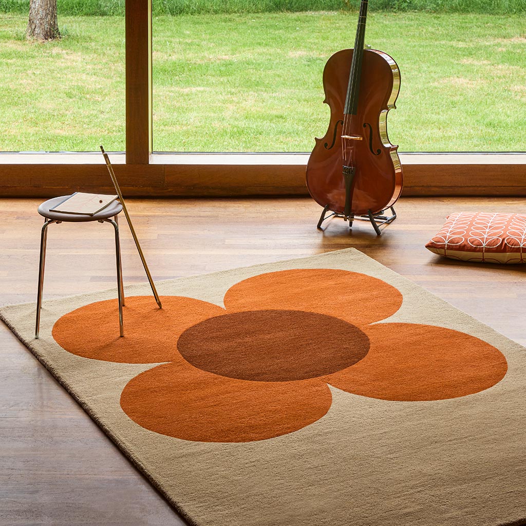 Flower Placement Pumpkin / Ecru Tapis