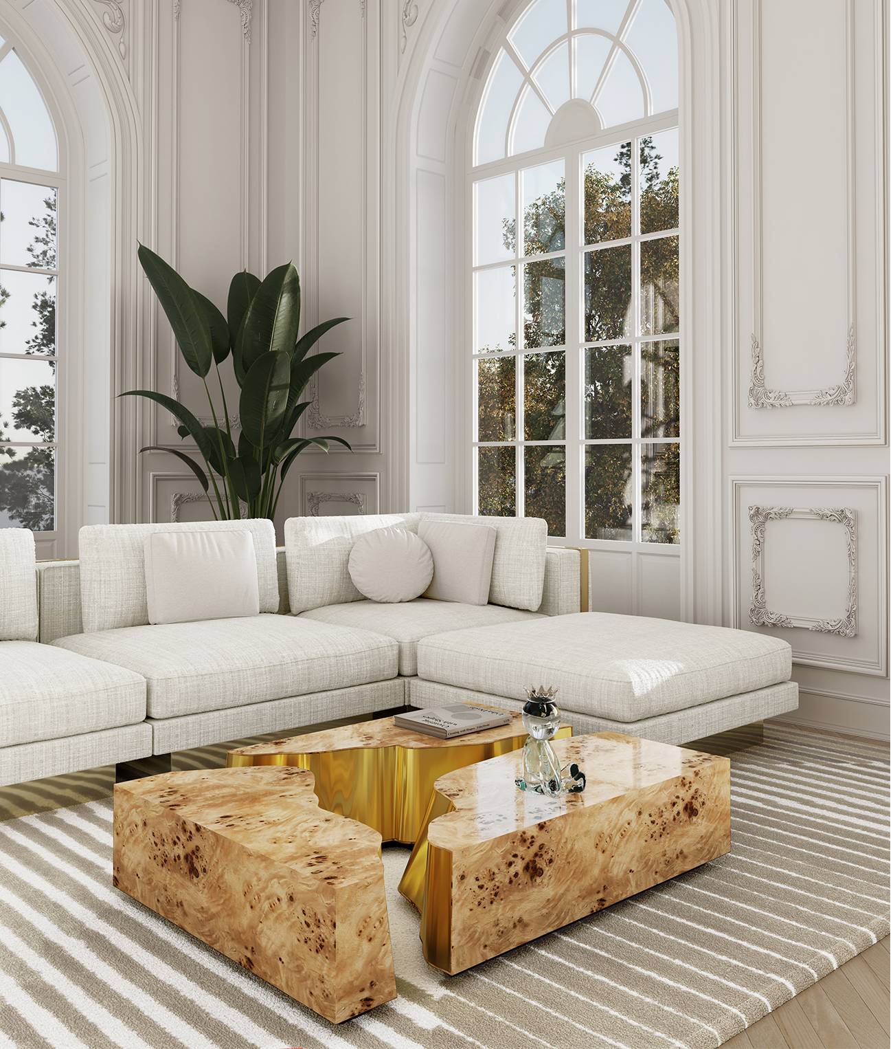 Table Basse Peuplier Fissure