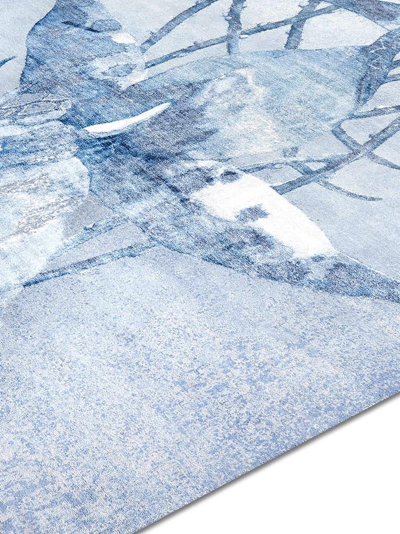 Tapis noué main Orchidée