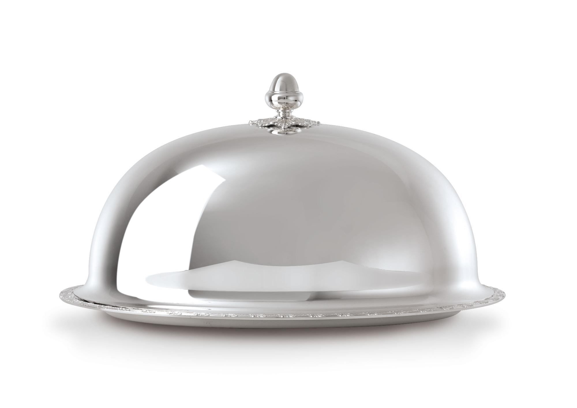 Plateau De Service Ovale Avec Couvercle Royal Silver | Dimensions: 27 x 39 cm