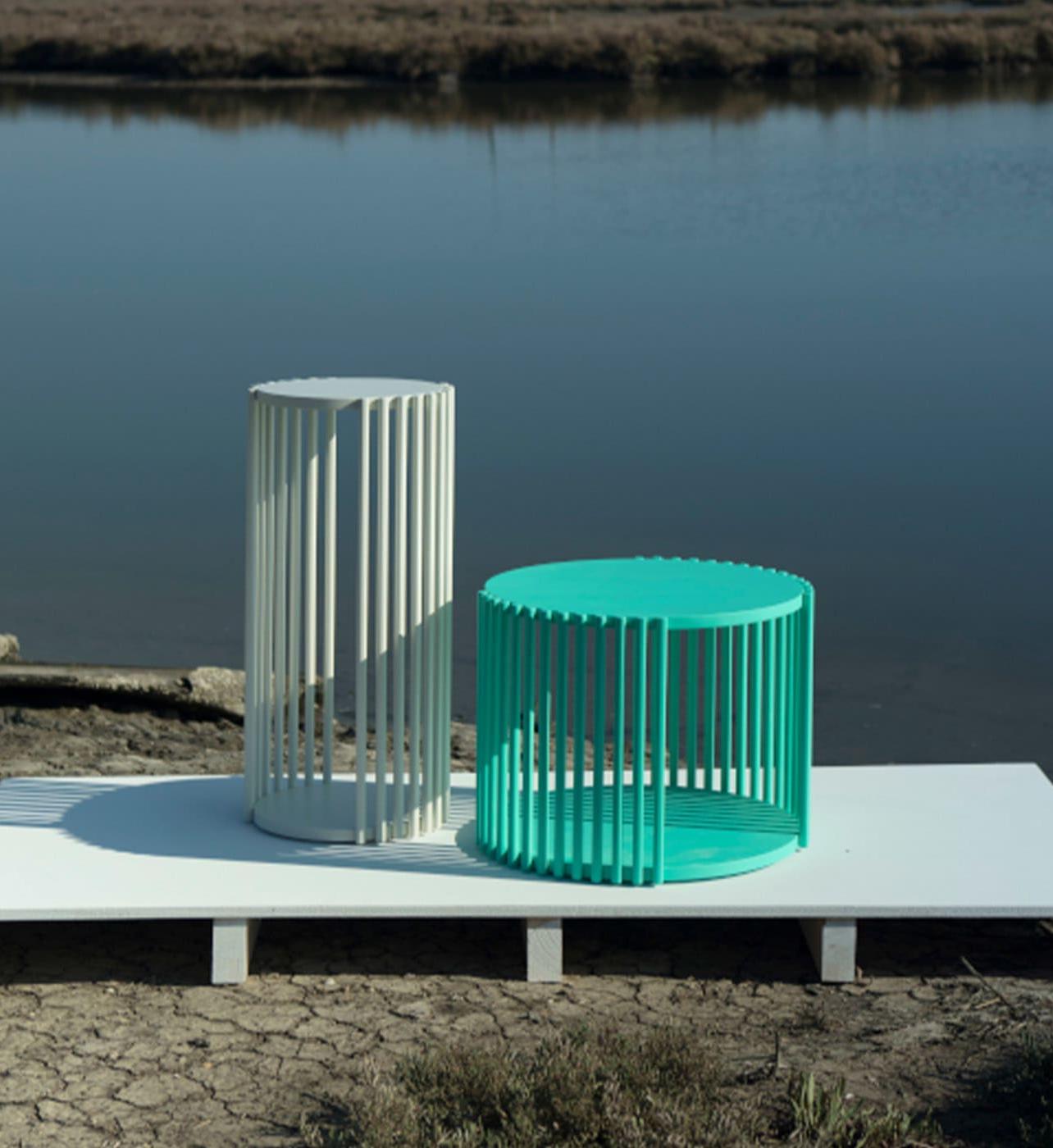 Table d'Appoint Ronde Blanche