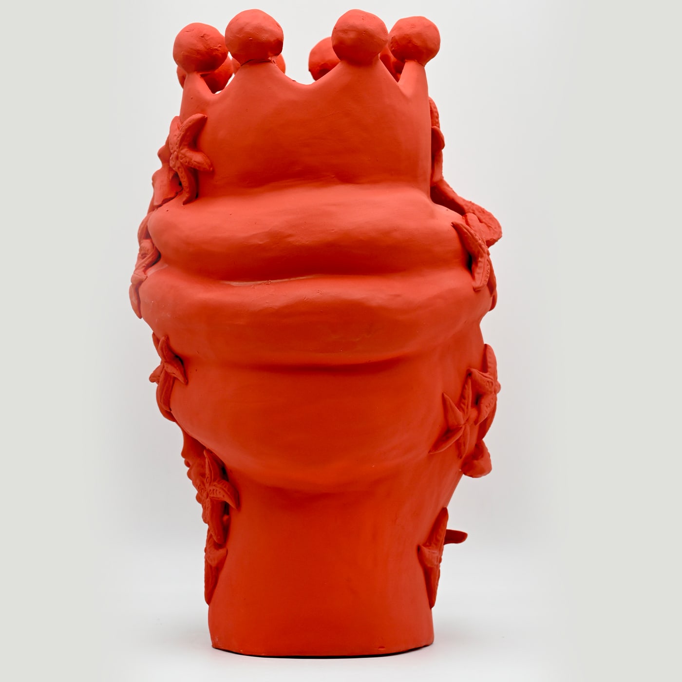 Sculpture Tête De Maure Rouge Artisanale