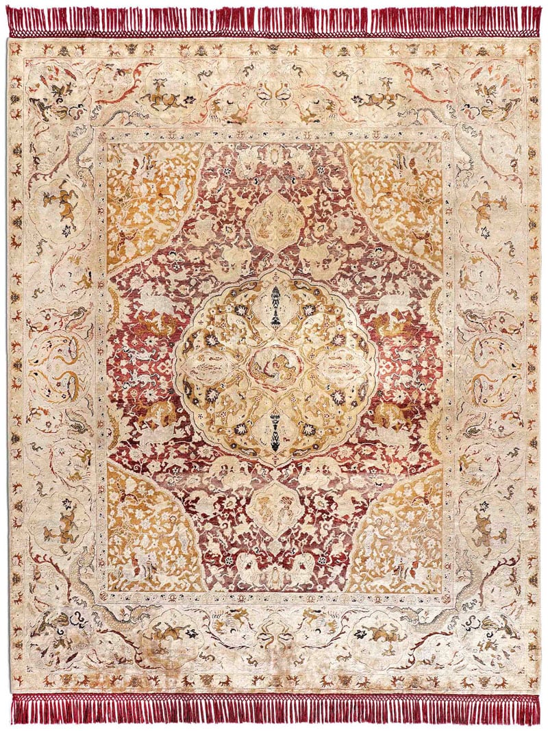 Tapis noué main de luxe Or