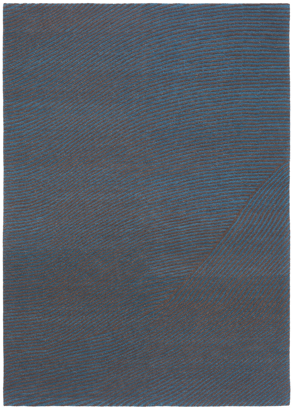 Tapis Ligne Ondulée 2 Bleu | Taille: 250 x 300 cm