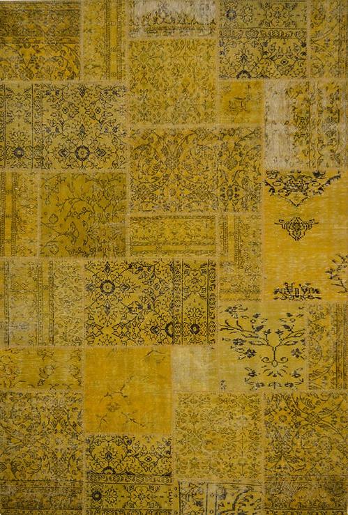 Tapis Patchwork Jaune