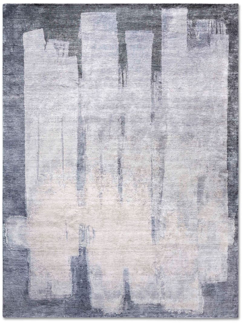 Tapis tissé main Gris Argenté | Taille: 183 x 274 cm