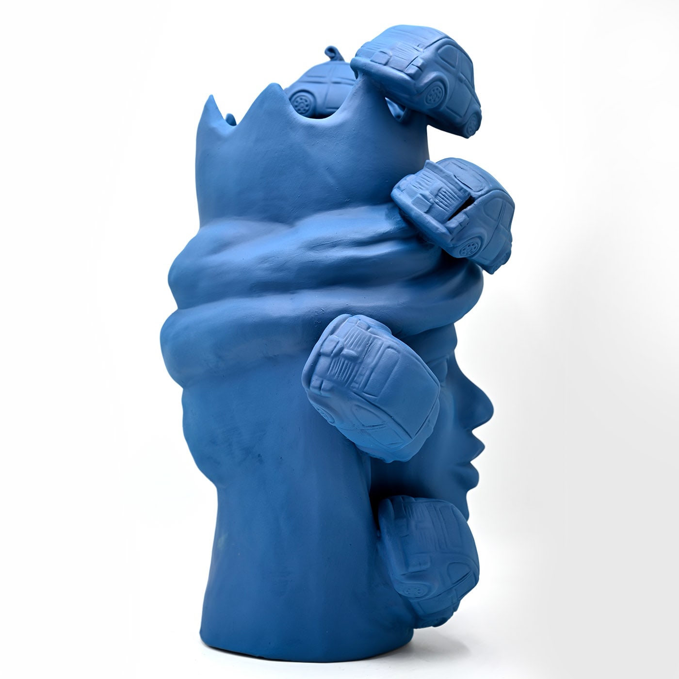 Sculpture Tête De Maure Bleu Mat Sculpture Tête De Maure Bleu Mat