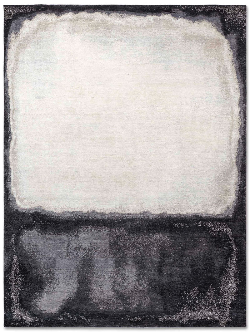 Tapis tissé main Blanc Gris