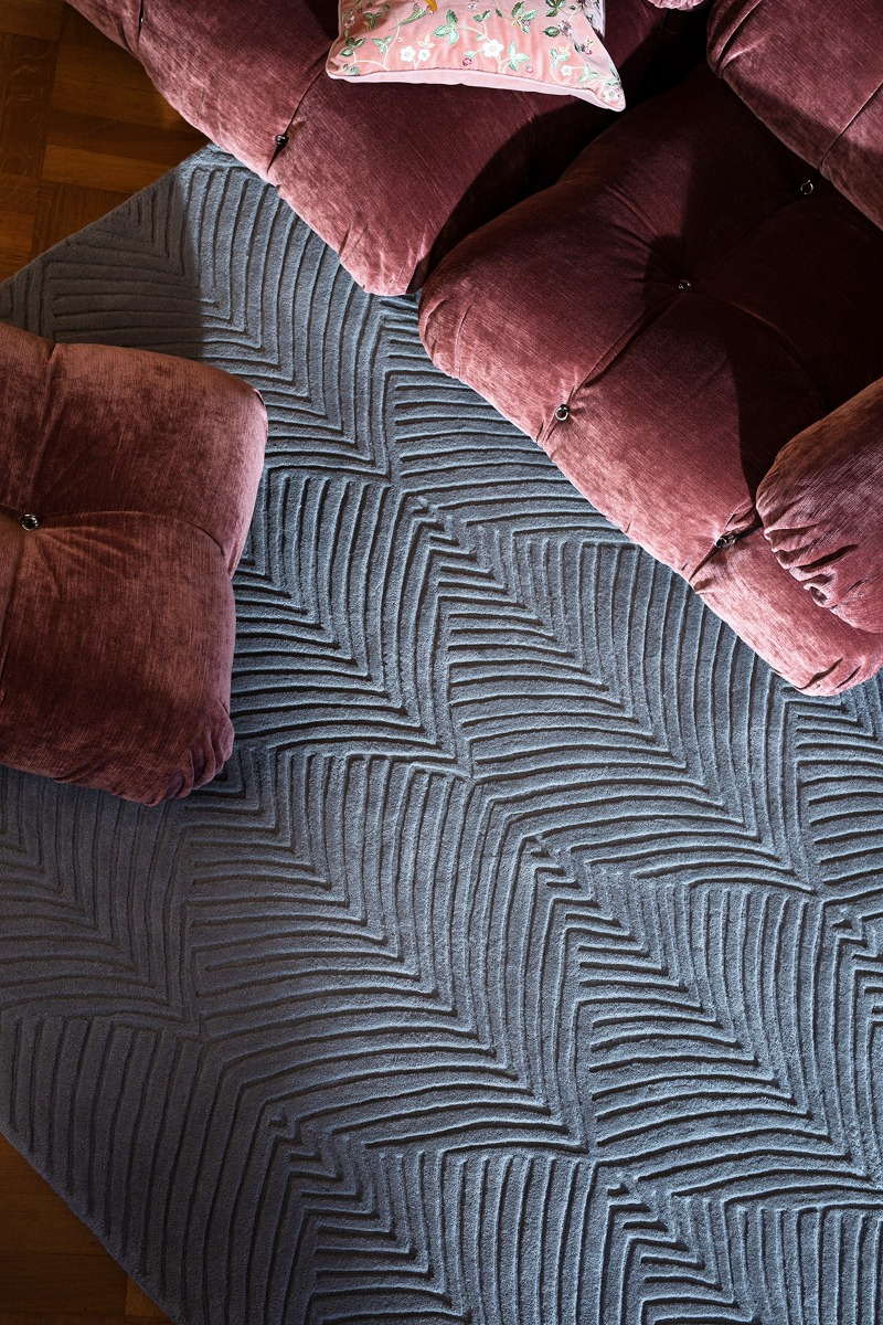 Tapis Folia Gris Frais