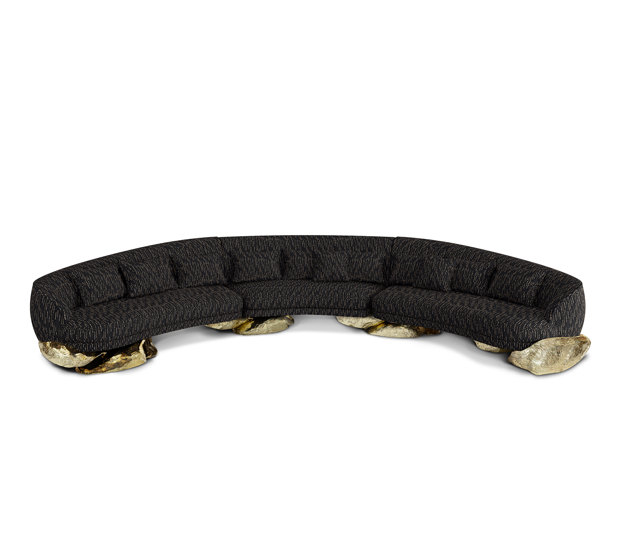 Canapé Courbé Noir Angora