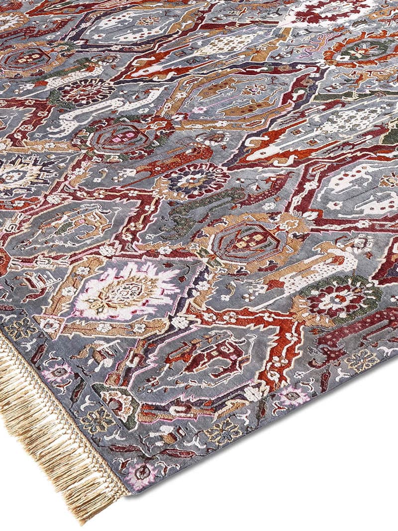 Tapis de luxe fait main KavaBagh Charbon
