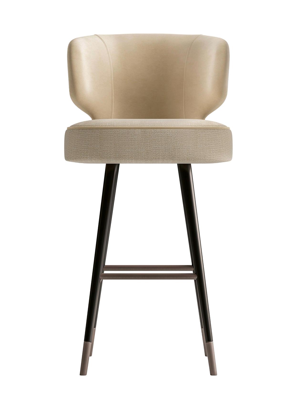 Tabouret de Bar Dossier Courbé