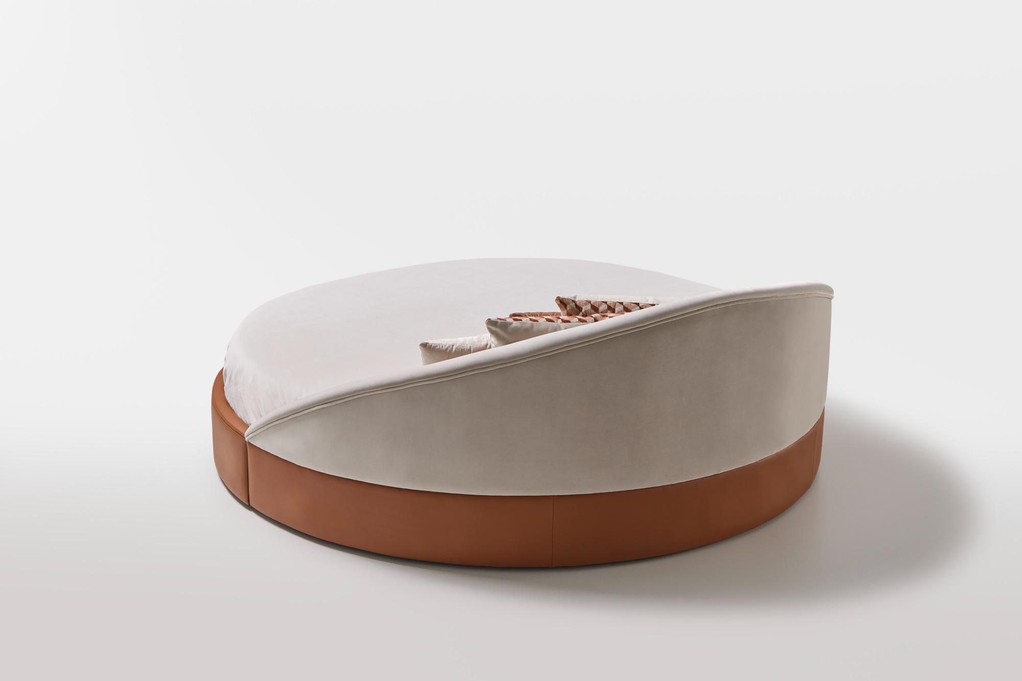 Lit rond en cuir Arco