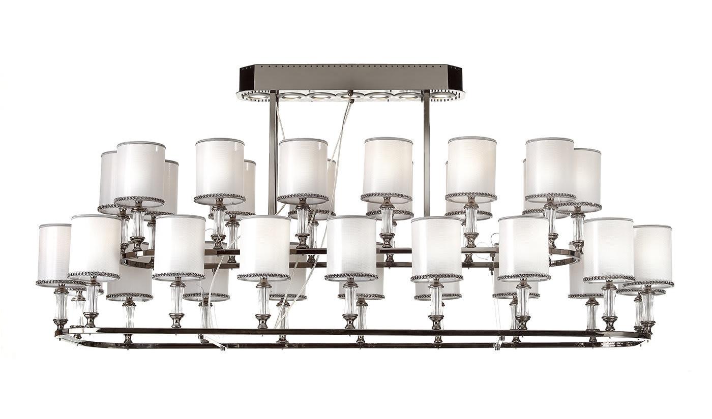 Lustre 32 Lumières Nickel Noir