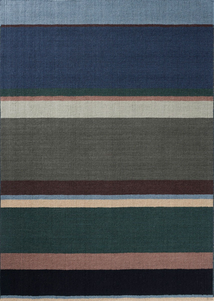 Tapis plat tissé Artisan Stack Vert