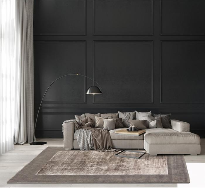 Tapis Bordure Tortora