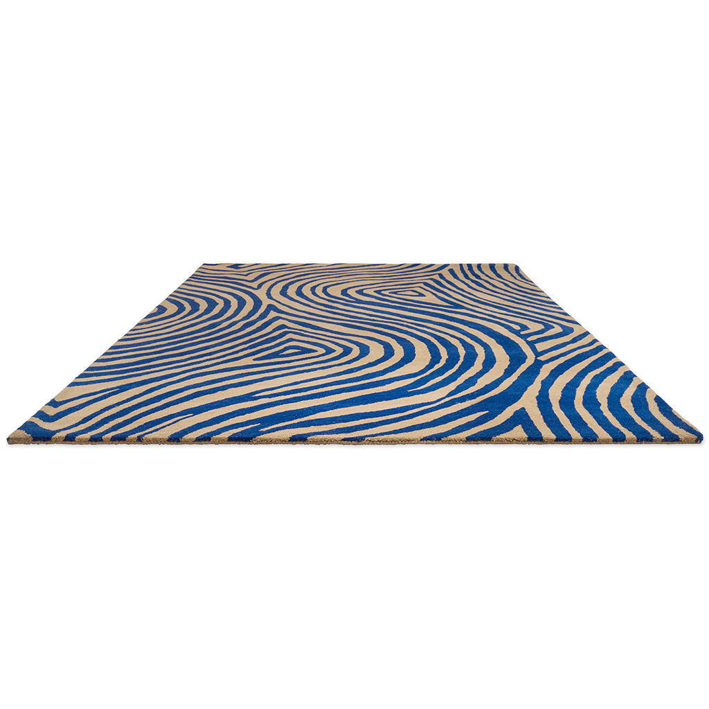 Tapis design Decor Groove Bleu Électrique 097708