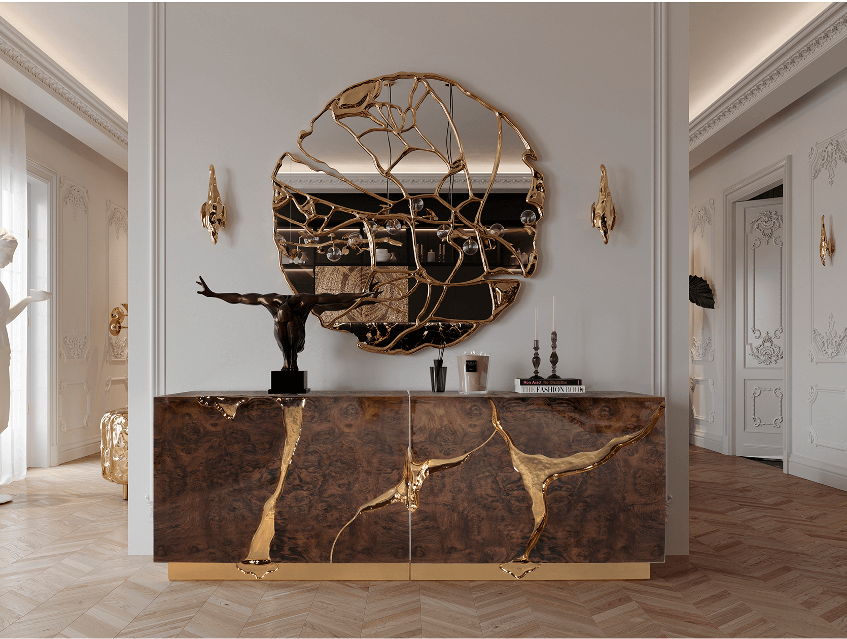 Buffet en Noyer Fissure