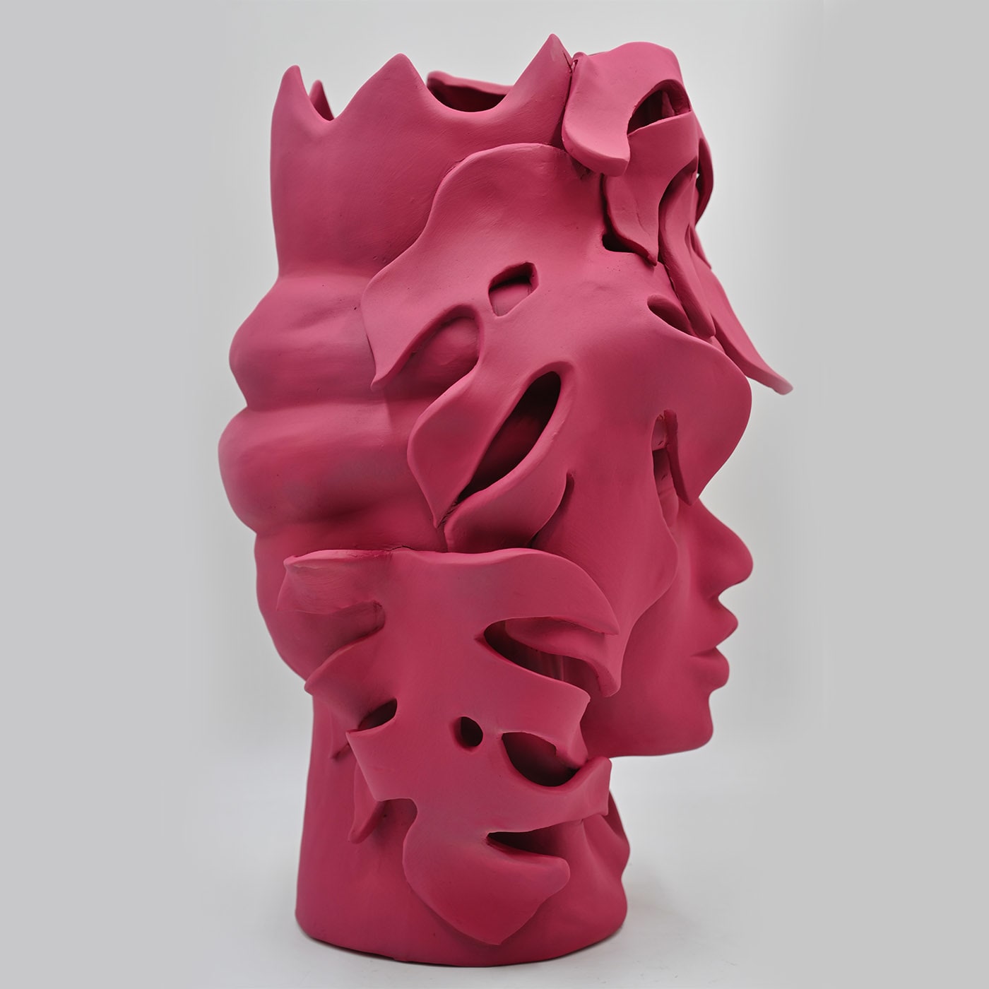 Sculpture Tête De Maure Rose
