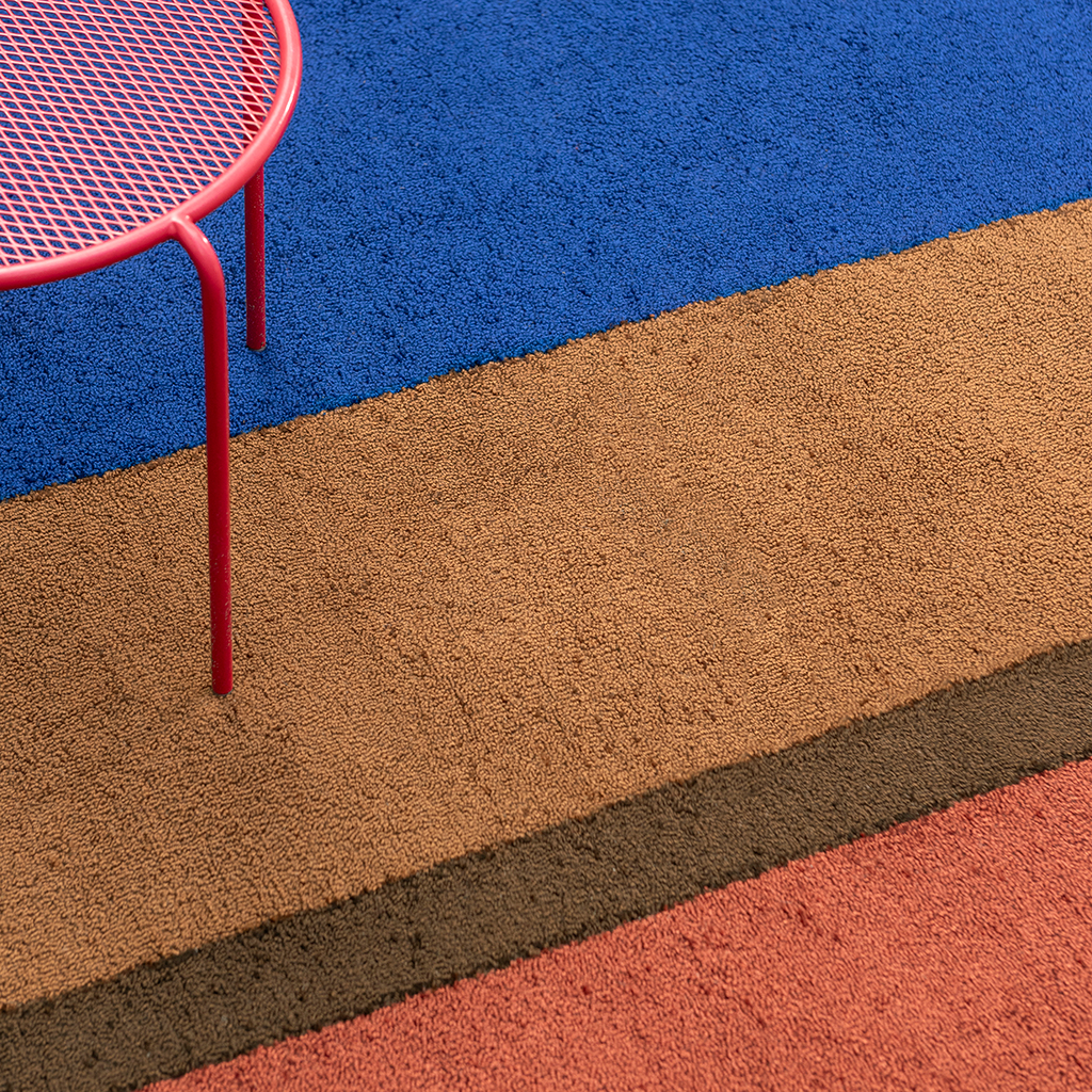 Tapis d’extérieur Festival Rayures Bleu