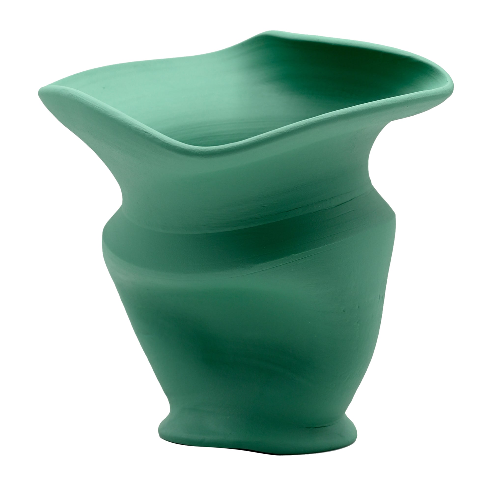 Vase Vert Sculpteur à la Main