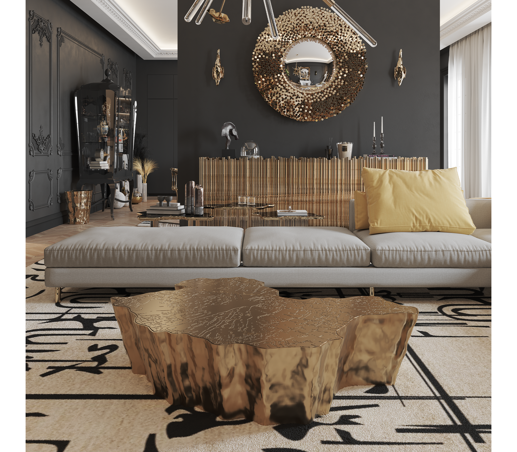 Table Basse Eden Marbre Calacatta | Dimensions: L 123 x P 102 x H 30 cm